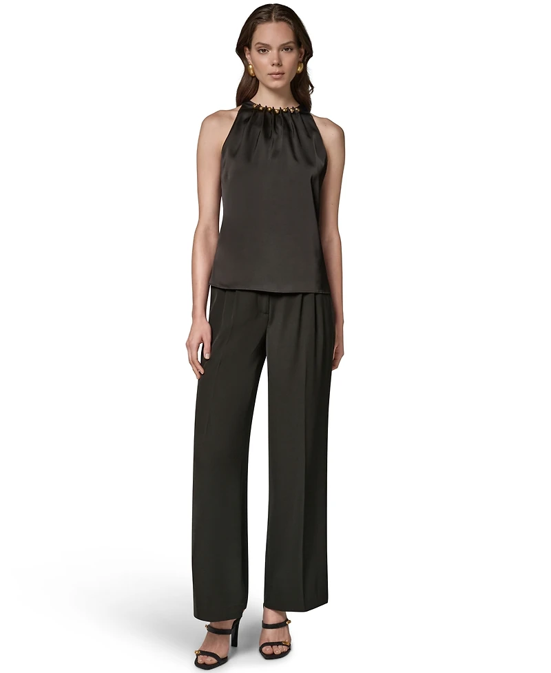 Donna Karan New York Women's Crewneck Sleeveless Top