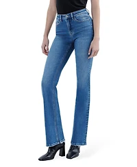 Flying Monkey Women's High Rise Full Length Bootcut Jeans