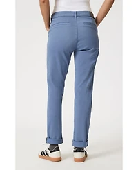 Mavi Jeans Women's Kathleen Mid Rise Boyfriend Chino Riviera Casual Twill