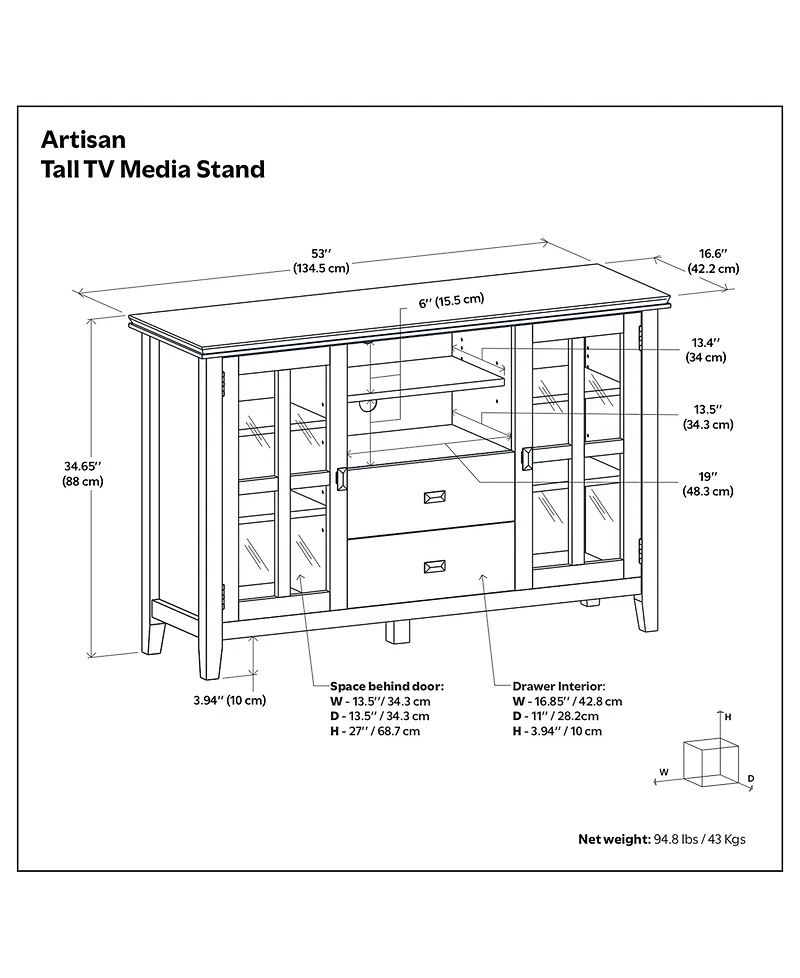Bellevue Tall Tv Stand