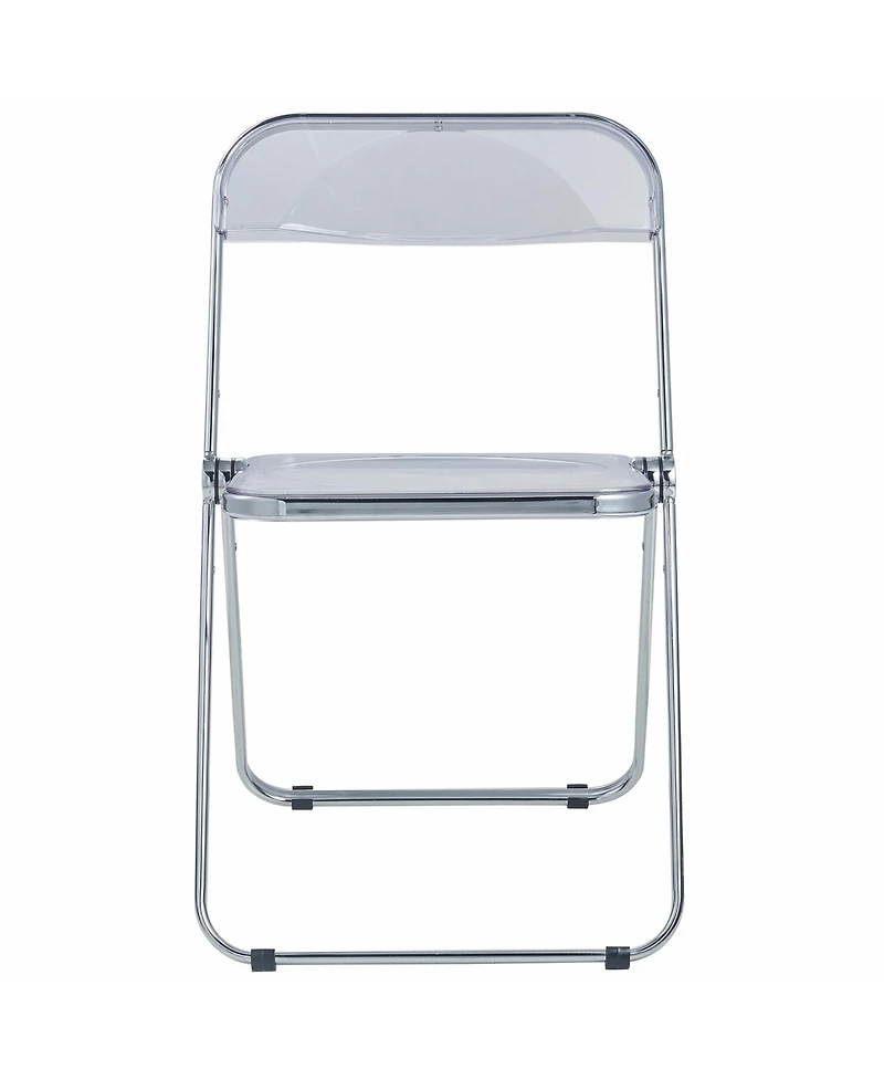 Lawrence Acrylic Folding Chair With Metal Frame
