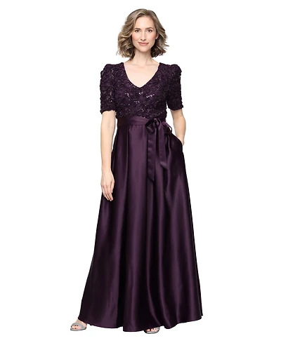 Alex Evenings Petite V-Neck A-Line Ball Gown