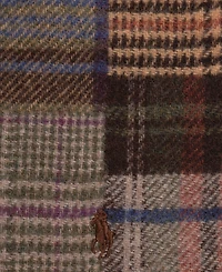 Polo Ralph Lauren Men's Twisted Rope Fringe Patchwork Scarf