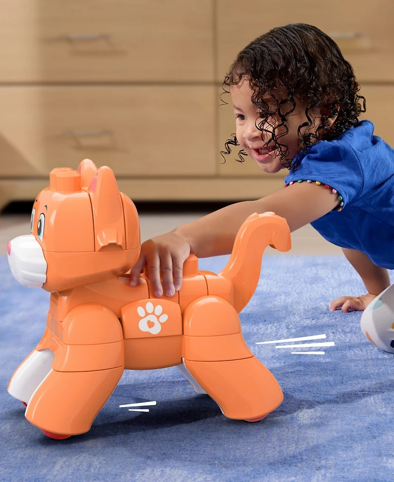 Mega Bloks Fisher-Price Rolling Kitten 3-in-1 25-Piece Building Set, Ages 3+