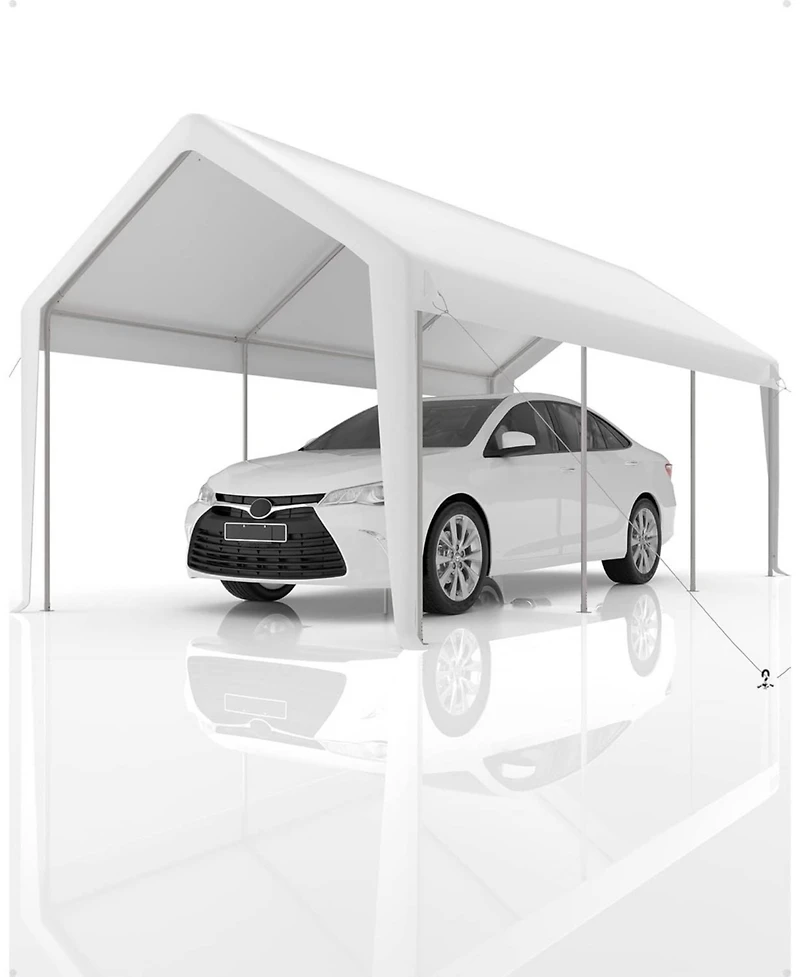 gaomon 10x20 Ft Waterproof and Uv-Resistant carport Replacement Canopy Cover -220G Pe Fabric - (Cover Only