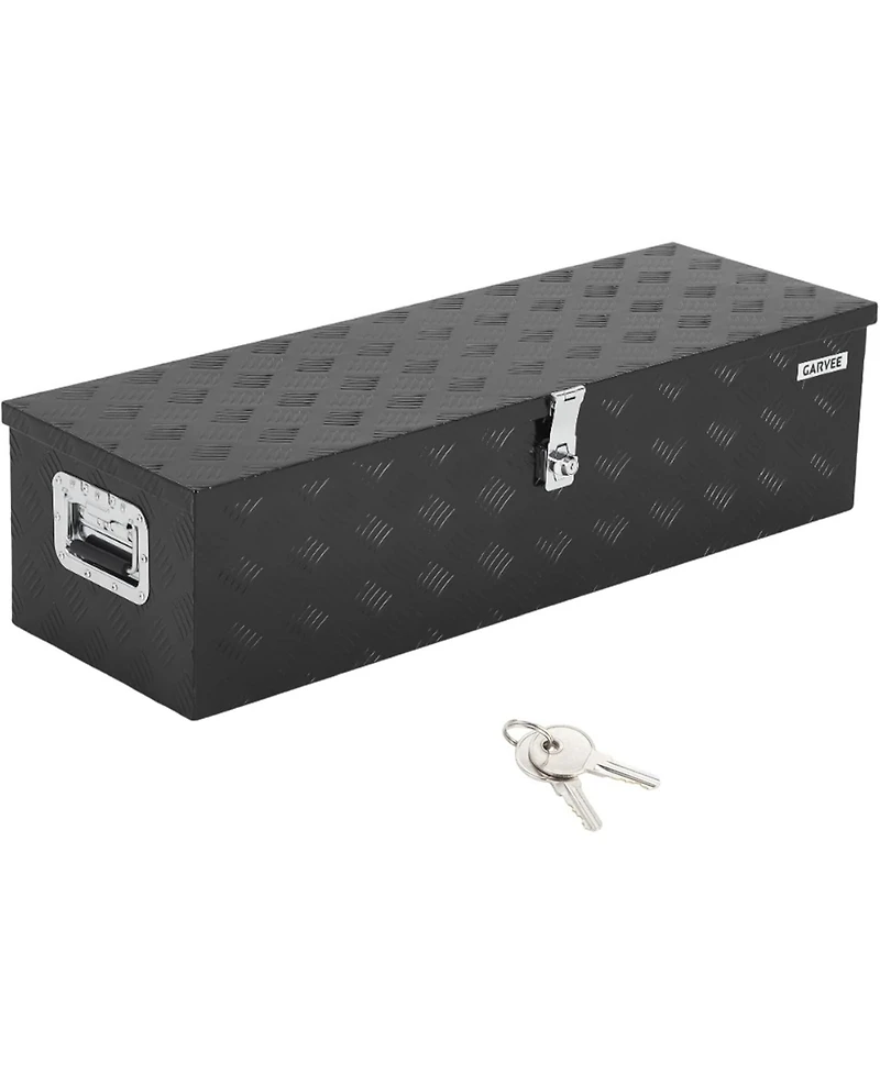 Gaomon 48"x15"x15" Heavy Duty Aluminum Truck Bed Tool Boxes with Sliding Shelf, Outdoor Storage Organizer with Lock and Keys
