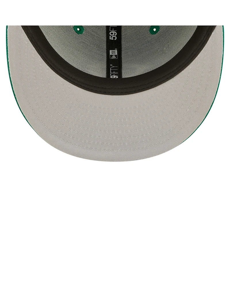 New Era Men's Kelly Green York Mets White Logo 59FIFTY Fitted Hat