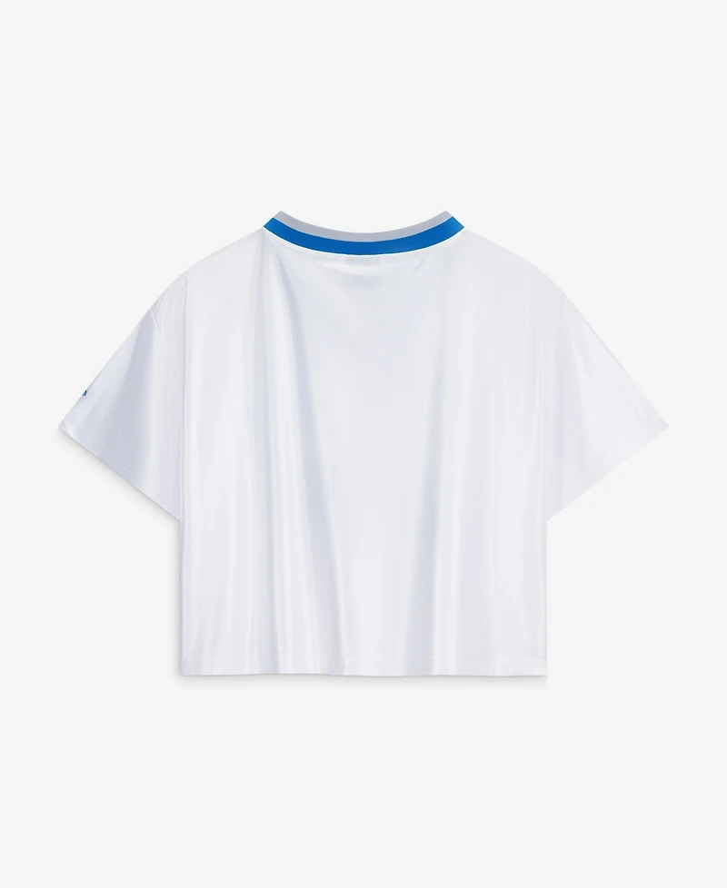 New Era Women's White Detroit Lions Sport Classics Boxy Cropped Fashion Jersey