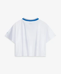New Era Women's White Detroit Lions Sport Classics Boxy Cropped Fashion Jersey