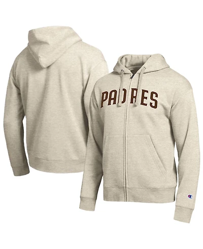 Champion Men's San Diego Padres Sand All-Star Wordmark Full-Zip Hoodie
