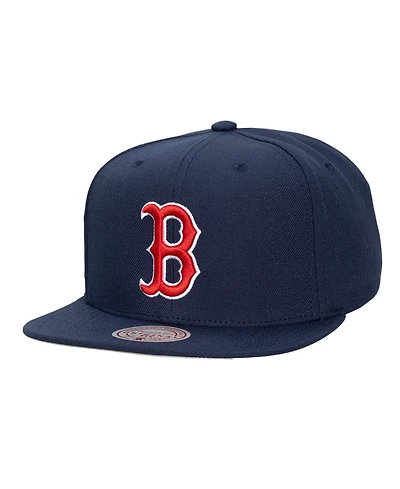 Mitchell & Ness Men's Navy Boston Red Sox Side Logo Snapback Hat