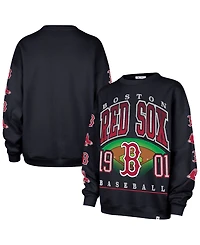 '47 Brand Women's Black Boston Red Sox Trendy Team Go Big Oversized Sweatshirt