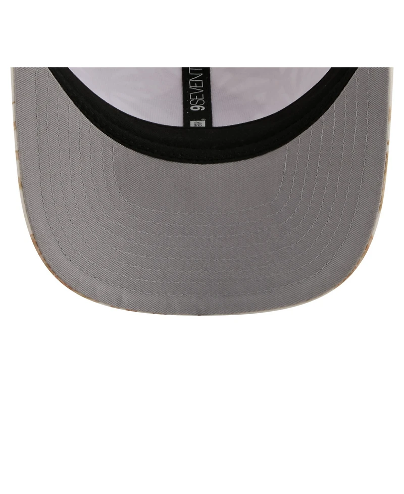 New Era Men's Tan Boston Red Sox Tonal Palm Coolera 9SEVENTY Adjustable Trucker Hat