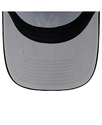 New Era Men's Black New York Yankees Side Script 9FORTY A-Frame Trucker Adjustable Hat