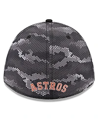 New Era Men's Black Houston Astros Camo 39THIRTY A-Frame Flex Hat