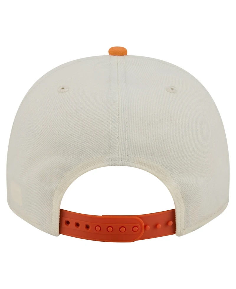 New Era Men's Cream/Orange Denver Broncos Washed A-Frame 9FIFTY Snapback Hat
