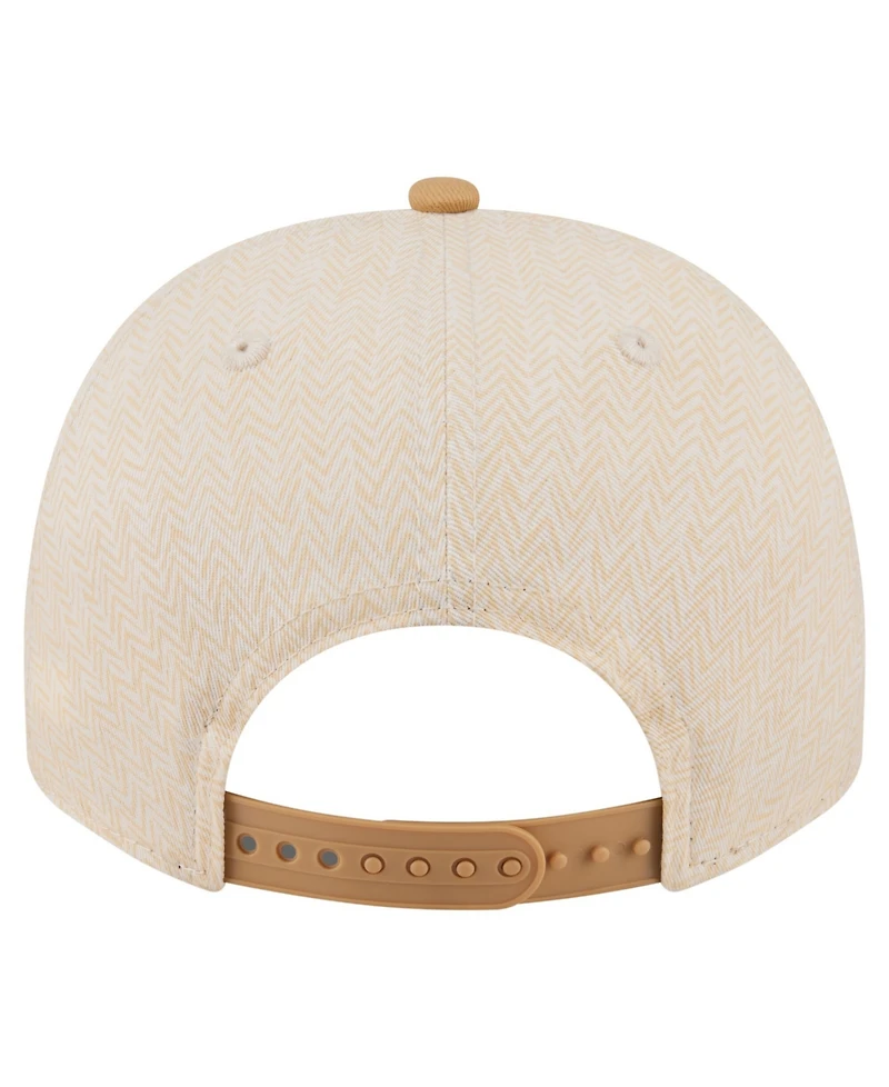 New Era Men's Cream Texas Rangers Herringbone 9FIFTY A-Frame Snapback Hat