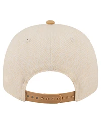 New Era Men's Cream Texas Rangers Herringbone 9FIFTY A-Frame Snapback Hat
