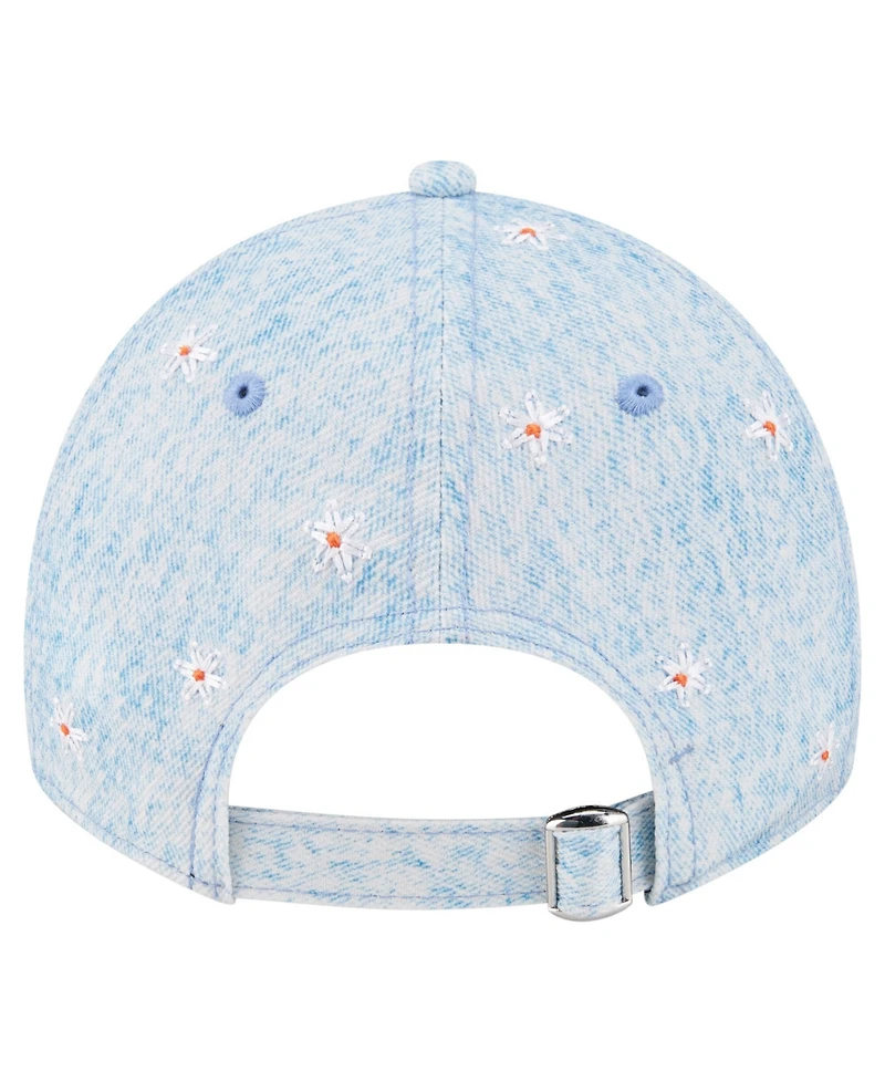 New Era Women's Light Blue Detroit Tigers Daisy All Over 9TWENTY Adjustable Hat