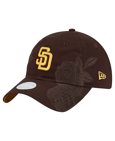 New Era Women's Brown San Diego Padres Roses 9TWENTY Adjustable Hat