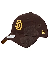 New Era Women's Brown San Diego Padres Roses 9TWENTY Adjustable Hat
