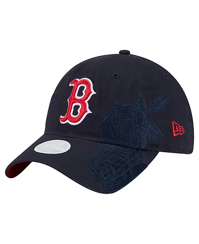 New Era Women's Navy Boston Red Sox Roses 9TWENTY Adjustable Hat