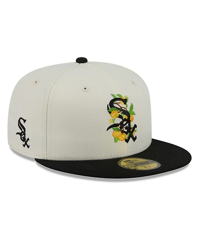 New Era Men's White/Black Chicago White Sox Blossom 59FIFTY Fitted Hat
