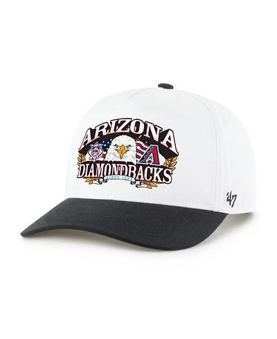 '47 Brand Men's White/Black Arizona Diamondbacks Americana Eagle Hitch Adjustable Hat