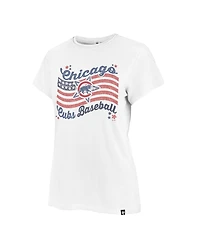 '47 Brand Women's White Chicago Cubs Americana Regional Frankie T-Shirt
