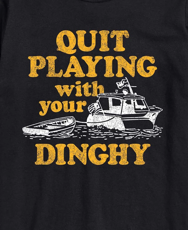 Airwaves Men's Instant Message Quit Playing With Your Dinghy Graphic T-Shirt