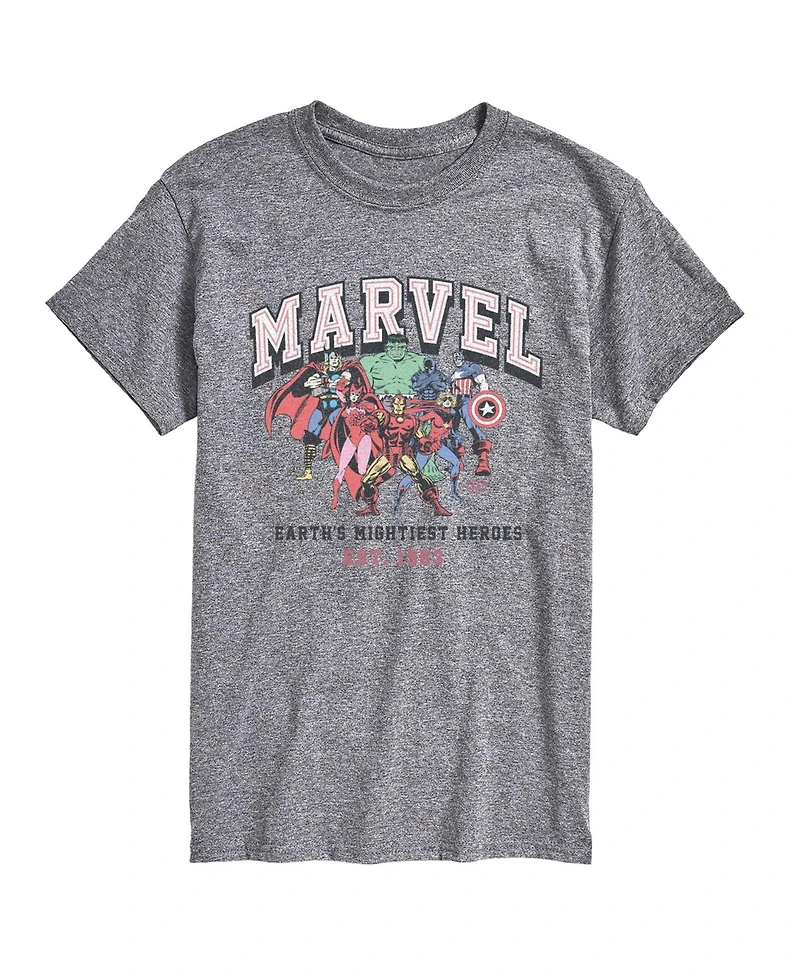 Airwaves Men's Marvel Collegiate Faded Graphic T-Shirt