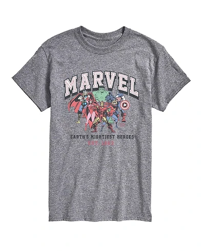 Airwaves Men's Marvel Collegiate Faded Graphic T-Shirt