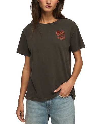 Lucky Brand Women's Guns N' Roses Graphic Print Boyfriend T-Shirt