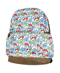 The Smurfs Backpack Papa Smurfette Brainy Smurf All Over Print School Book Bag