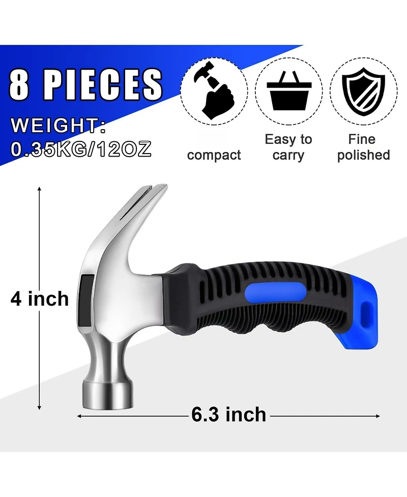 Xdovet Small Claw Hammers Bulk Hardware Kit for Crafts