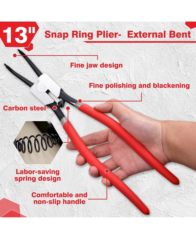 Xdovet Snap Ring Pliers External Bent Jaw Retaining