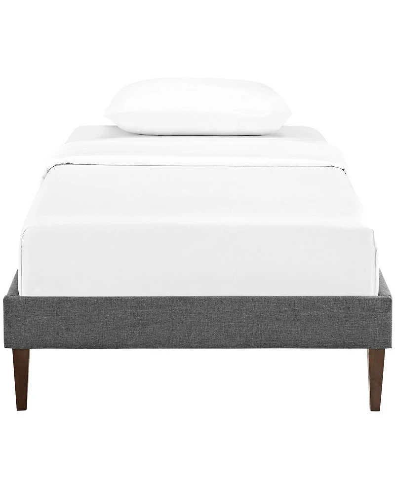 Modway Sharon Fabric Twin Bed Frame with Squared Tapered Legs