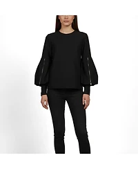 Pre-Owned Tom Ford Women's Zipper-Detail Flared Sleeve Top