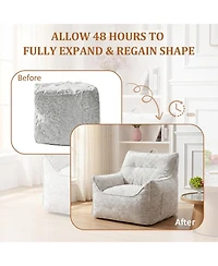 gaomon Bean Bag Chair for Adults and Kids, Cozy Bean Bag Sofa Chair with Armrests, Chenille Comfy BeanBag Chairs with Shredded Foam