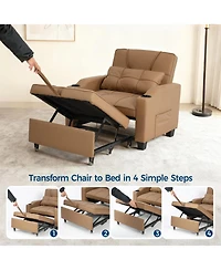 gaomon 3-in-1 Convertible Sleeper Chair Bed