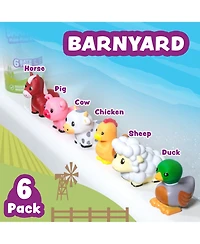 Gnuadz 6 Pack Barnyard Mold Free Bath Toys Sealed No Hole Soft Squeezable Float Bathtub Pool