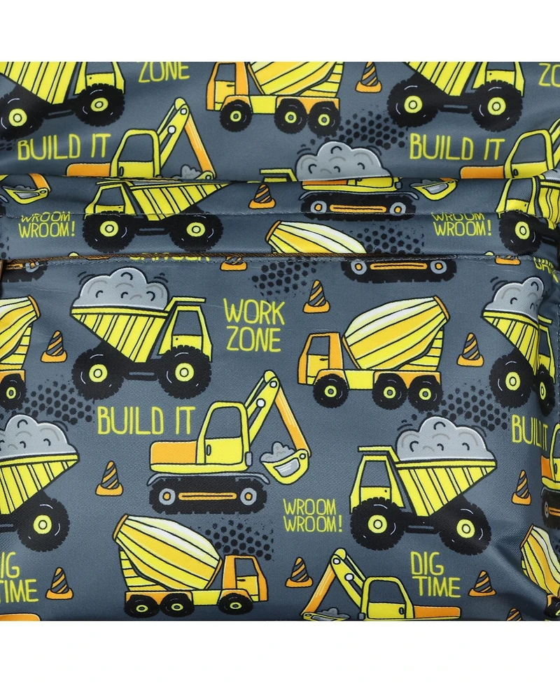 Intimo Dump Trucks 16 Inch Construction Vehicles All Over Print School Book Bag