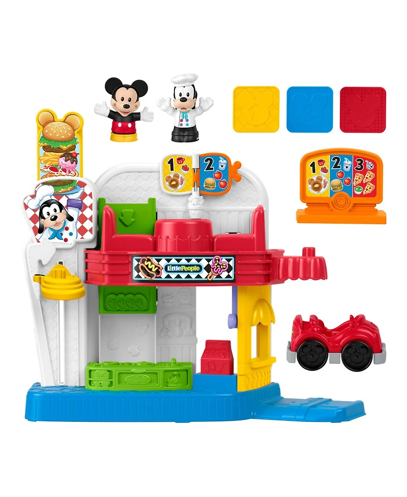 Fisher Price Mickey and Goofy Silly Sounds 7-Piece Diner Playset, Ages 1.5+