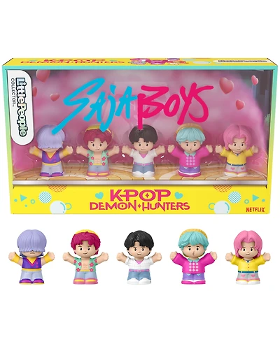 Little People KPop Demon Hunters: Saja Boys Special Edition Netflix 5-Piece Action Figure Set, Ages 8+