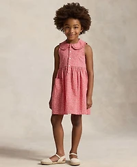 Polo Ralph Lauren Girls' 2T-6X Floral Sleeveless Shirt Dress