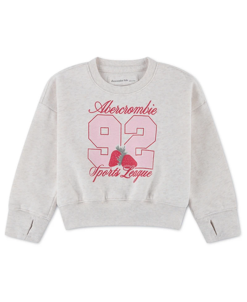 abercrombie kids Toddler Girls' 2T-5T Graphic Crewneck Sweatshirt