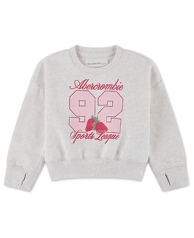 abercrombie kids Toddler Girls' 2T-5T Graphic Crewneck Sweatshirt
