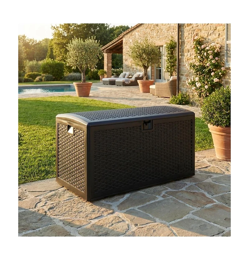 gaomon 73 Gallon Waterproof Large Resin Deck Box Indoor Outdoor