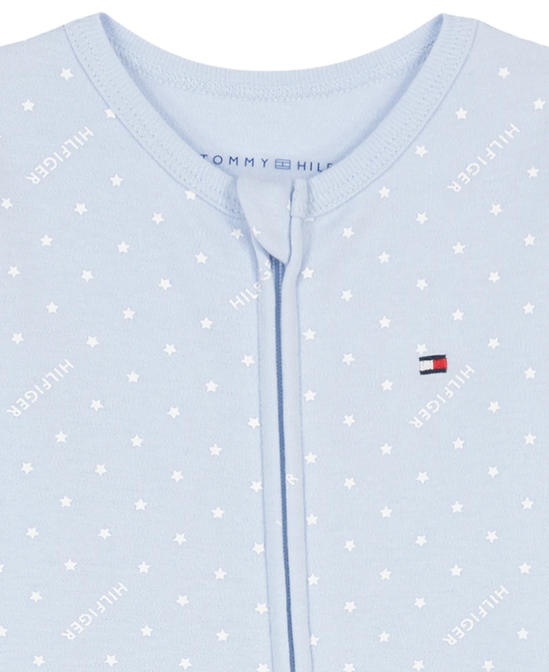 Tommy Hilfiger Baby Boys' Polka Dot Zip-Front Footed Coverall