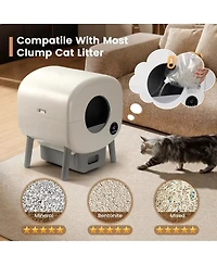 Cumrige Self-Cleaning Cat Litter Box Automatic Cat Litter Box Large Capacity Automatic Cat Litter Box App Control And Safety Protection